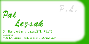 pal lezsak business card